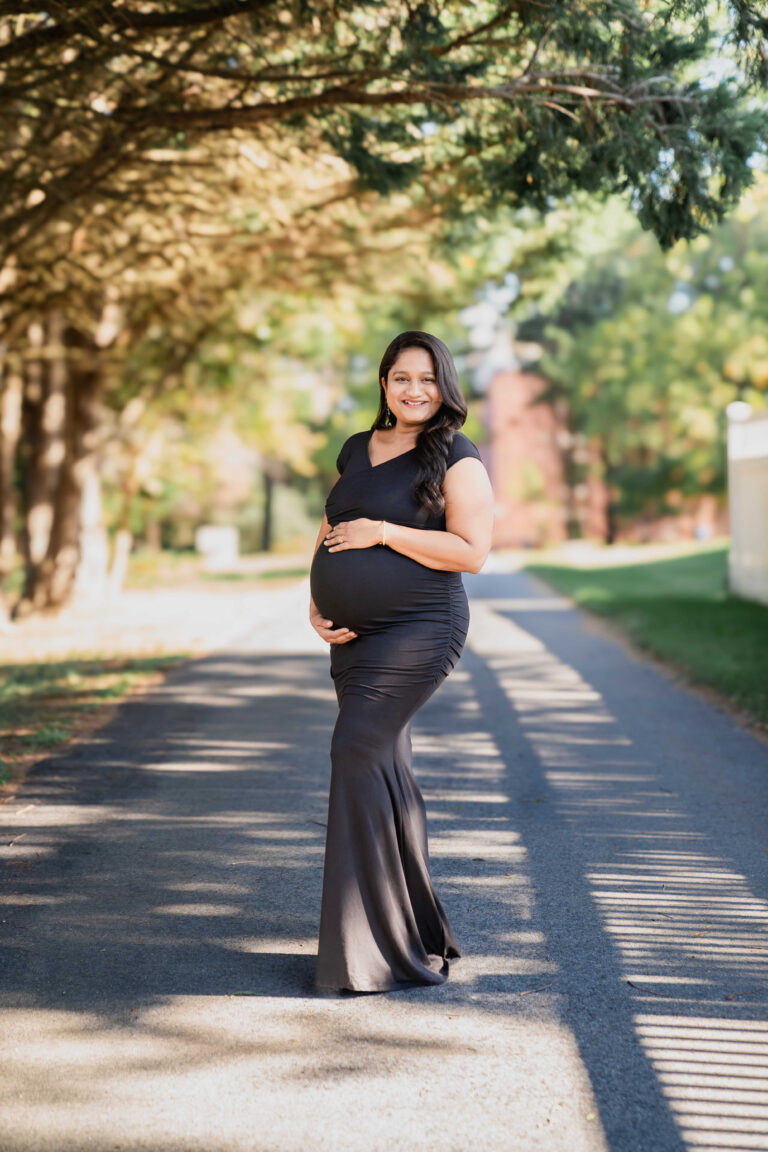 maternity pictures black dress Short maternity and nursing dress Matelot black main image 1