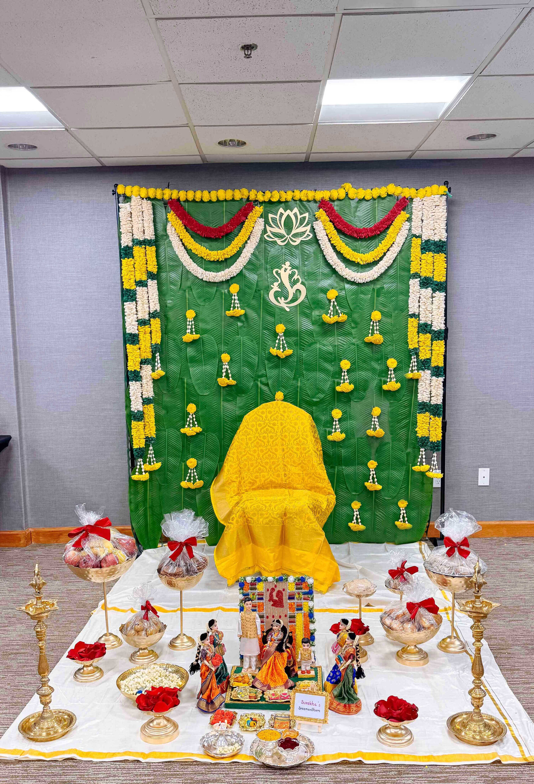 Traditional Telugu Seemantham (Baby Shower) Decor And Essential Checklist In USA by Top Indian American Blogger Dreaming Loud