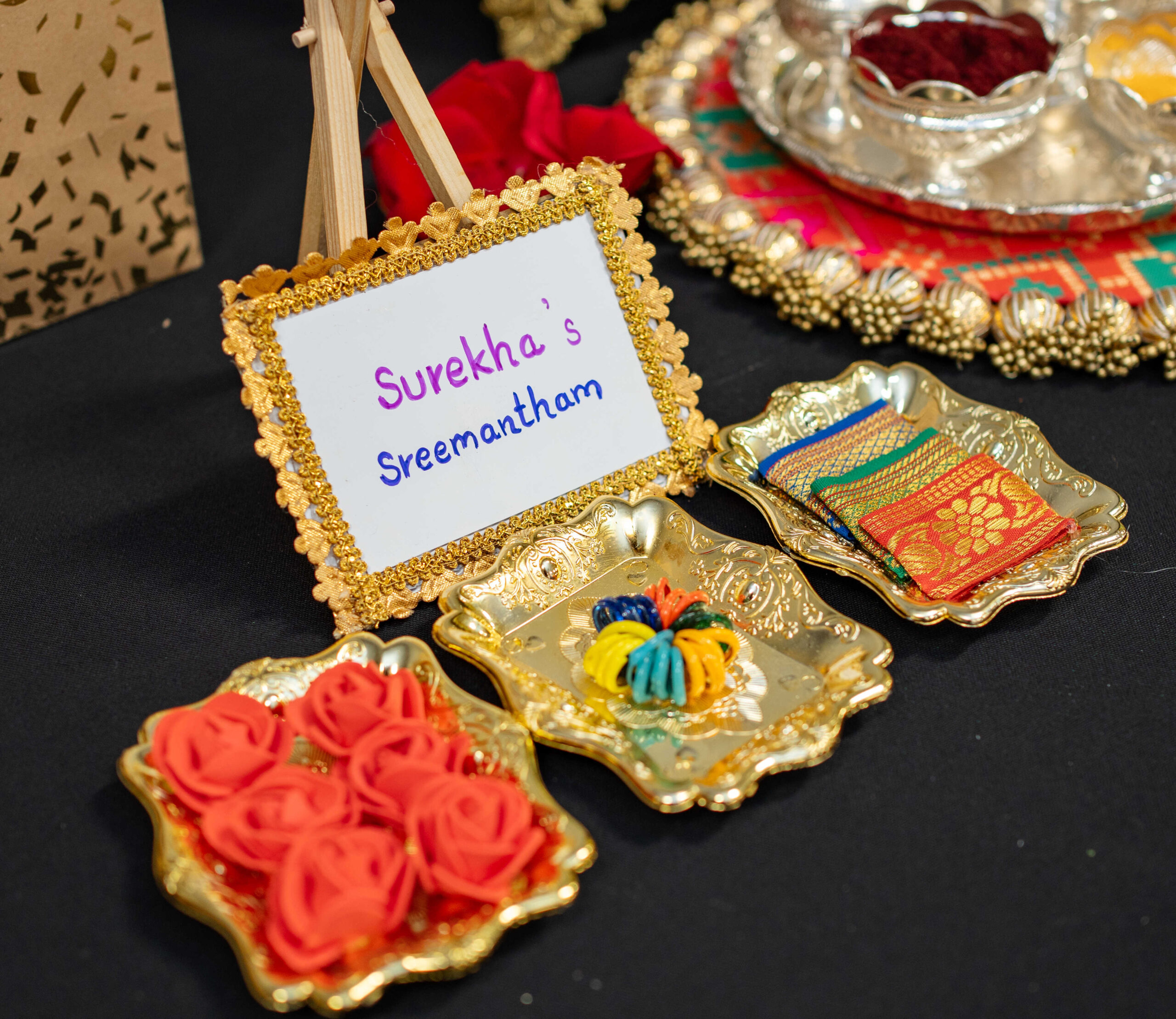 Traditional Telugu Seemantham (Baby Shower) Decor And Celebrations In USA by Top Indian American Blogger Dreaming Loud