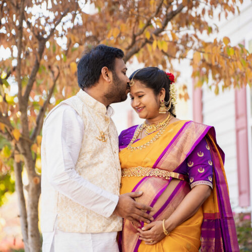 Traditional Telugu Seemantham (Baby Shower) Procedure & Outfits In USA by Top US Telugu Blogger Dreaming Loud