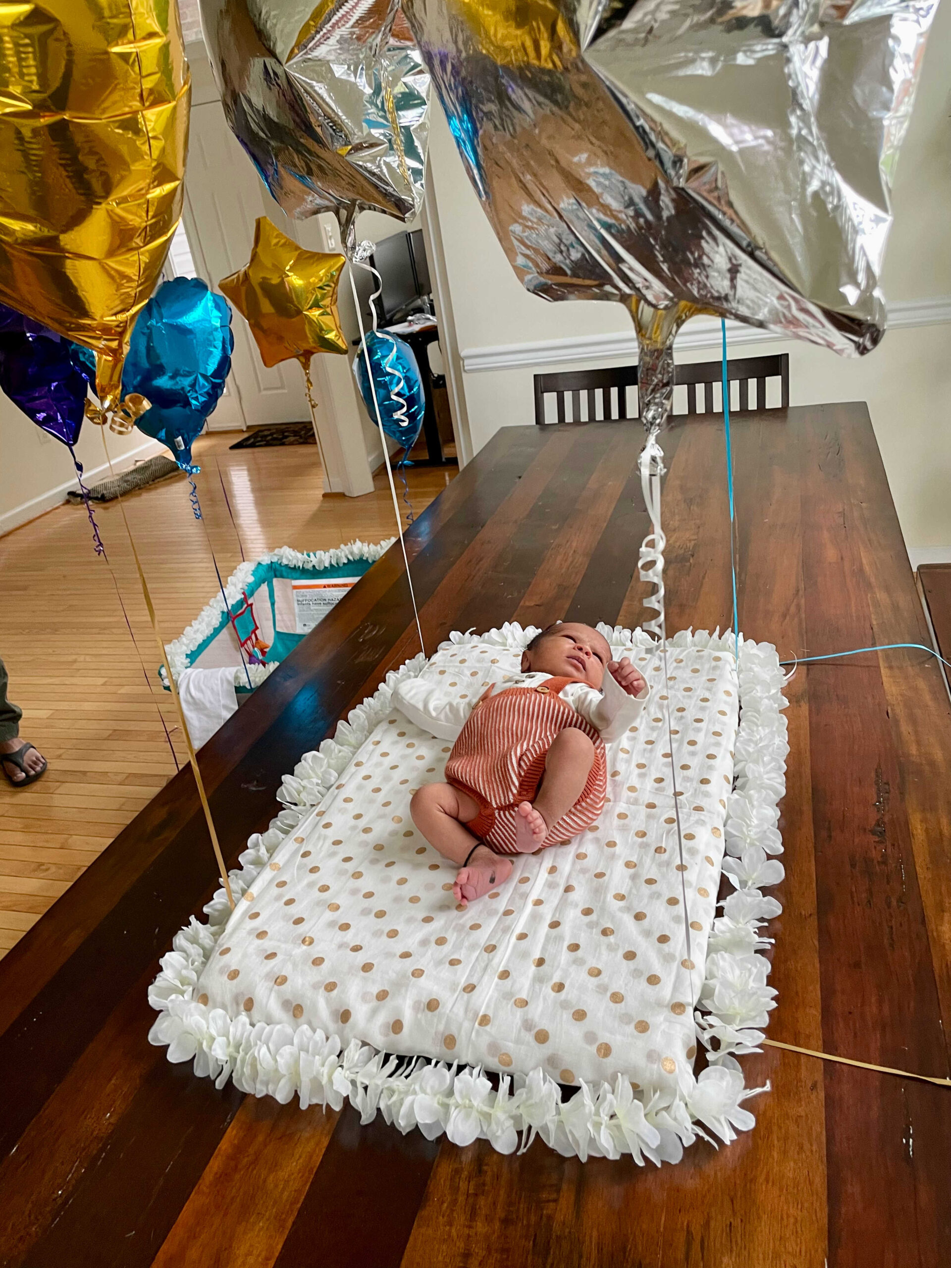 Simple Cradle Ceremony Decoration Ideas in the USA by Top US Mom Blogger Dreaming Loud