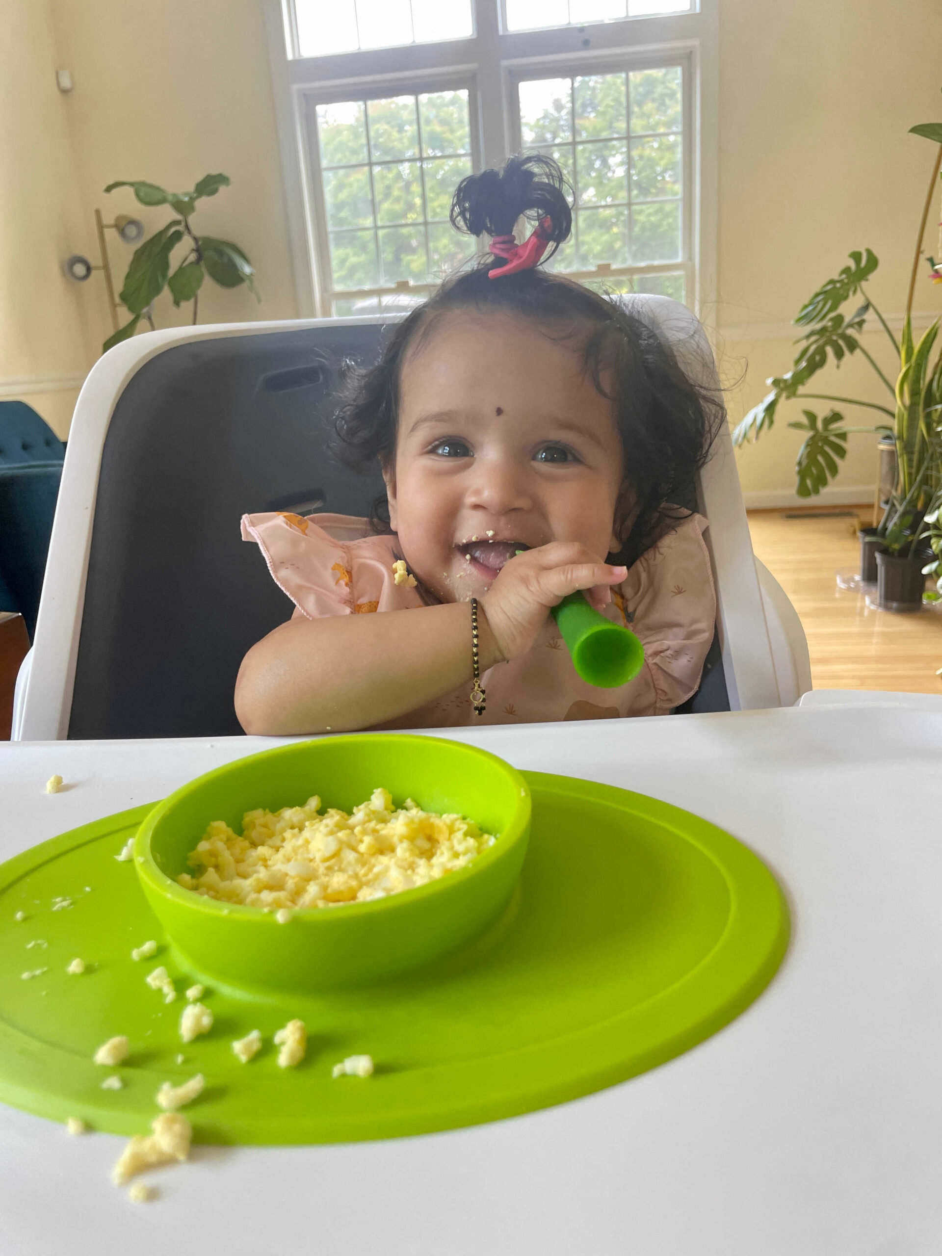 6 Month Baby-Led Weaning Meal Ideas Week 1 - Baby First Food Allergen Eggs by Top US Mom Blogger Dreaming Loud