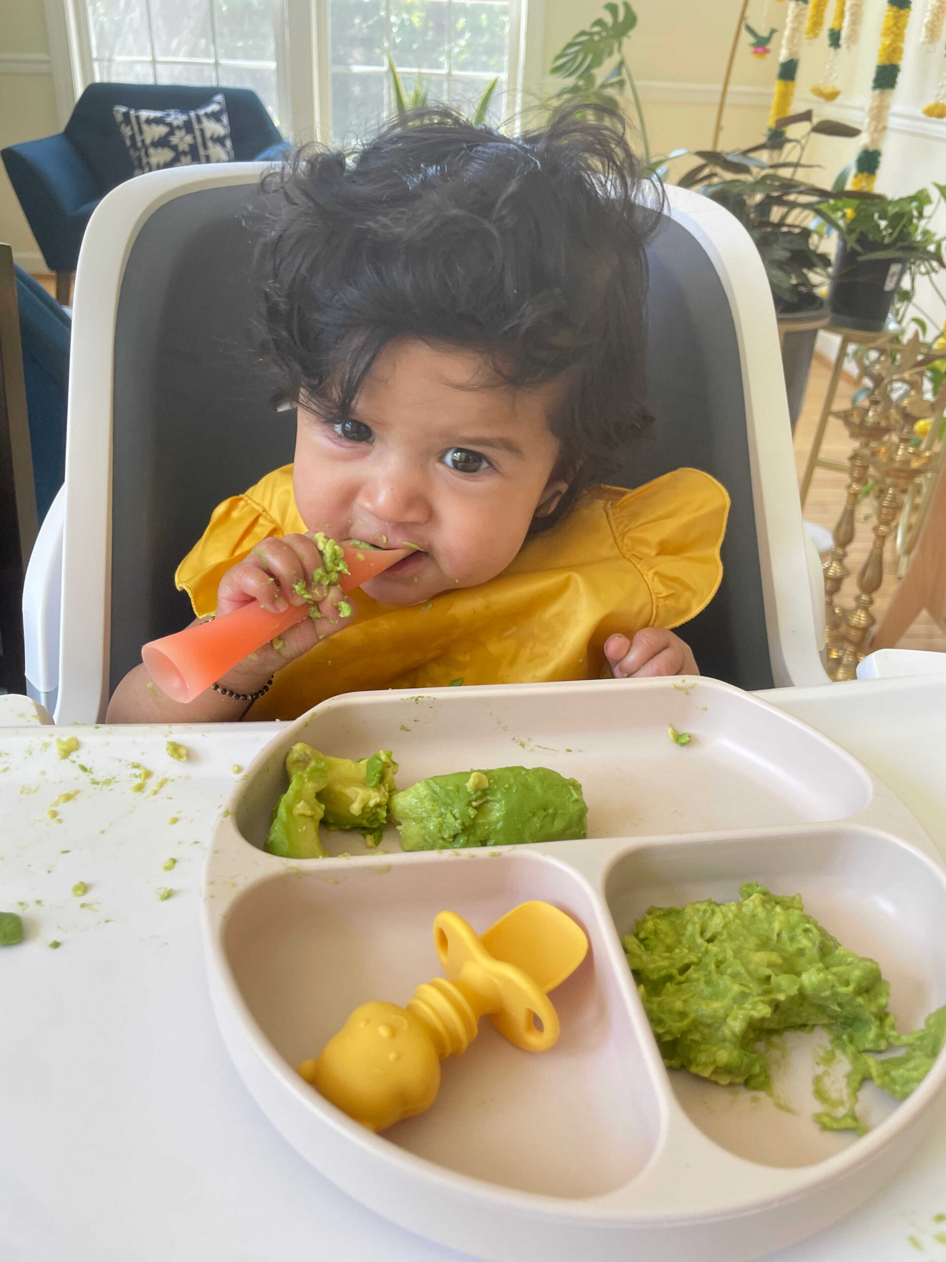 6 Month Baby-Led Weaning Meal Ideas Week 1 - Baby First Food Avocado by Top US Mom Blogger Dreaming Loud