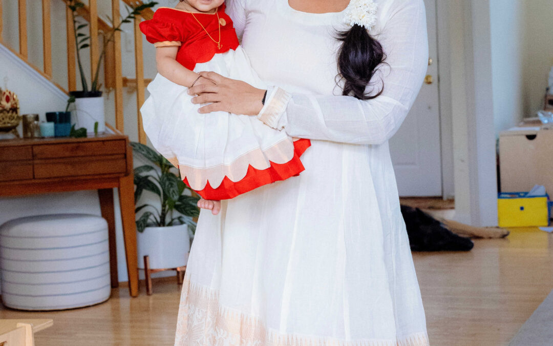 Adorable Mommy and Baby Girl Indian Matching Outfits For Festivals