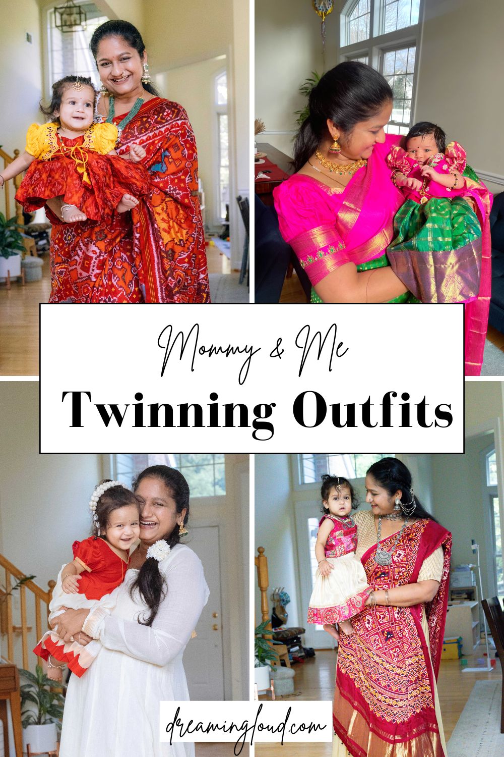 Mommy and Baby Girl Matching Indian Outfits for Every Festival