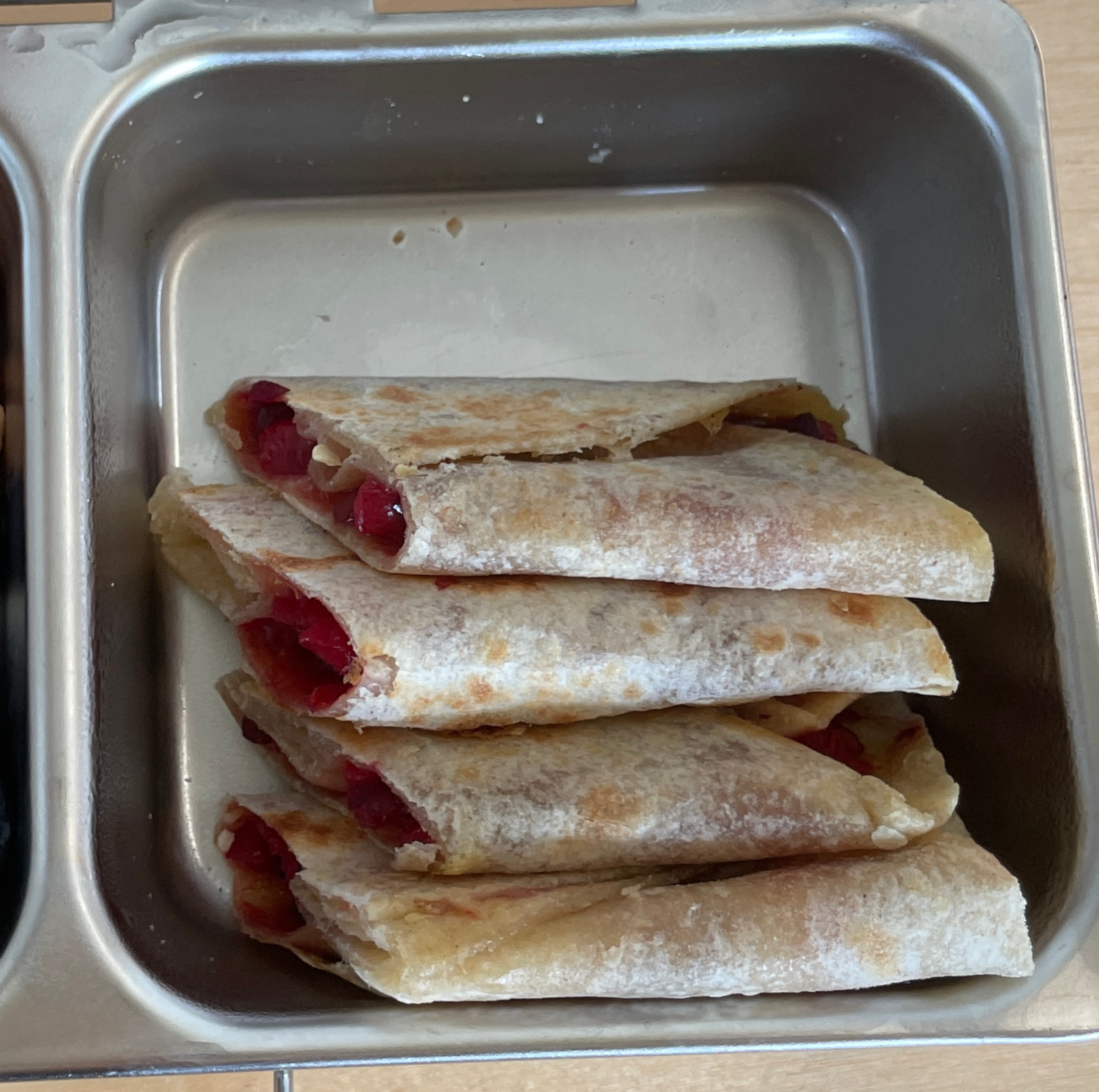 A Week of Vegetarian Lunch Ideas and Recipes for Kids (Indian Inspired) – Week 2 Easy Lunchbox Ideas - Carror beetroot rolls recipe by top US Mom Blogger Dreaming Loud