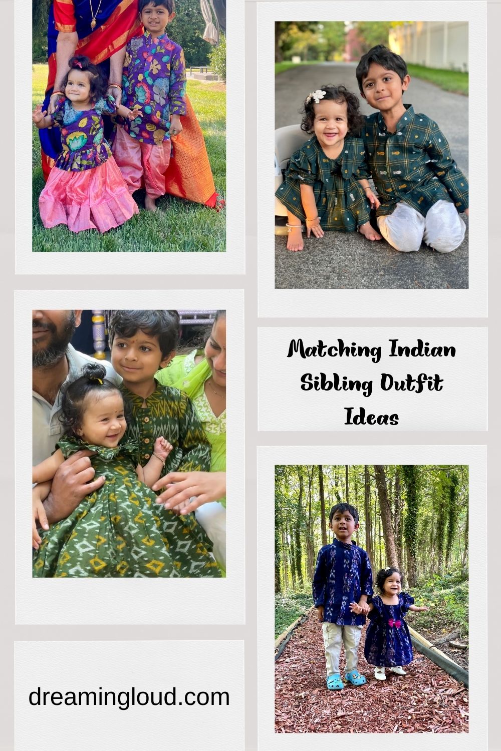 Beautiful Matching Indian Sibling Outfit Ideas for Festivals & Special Occasions- For Rakhi, Diwali, Bhogi by Top Indian US Mom Blogger Dreaming Loud