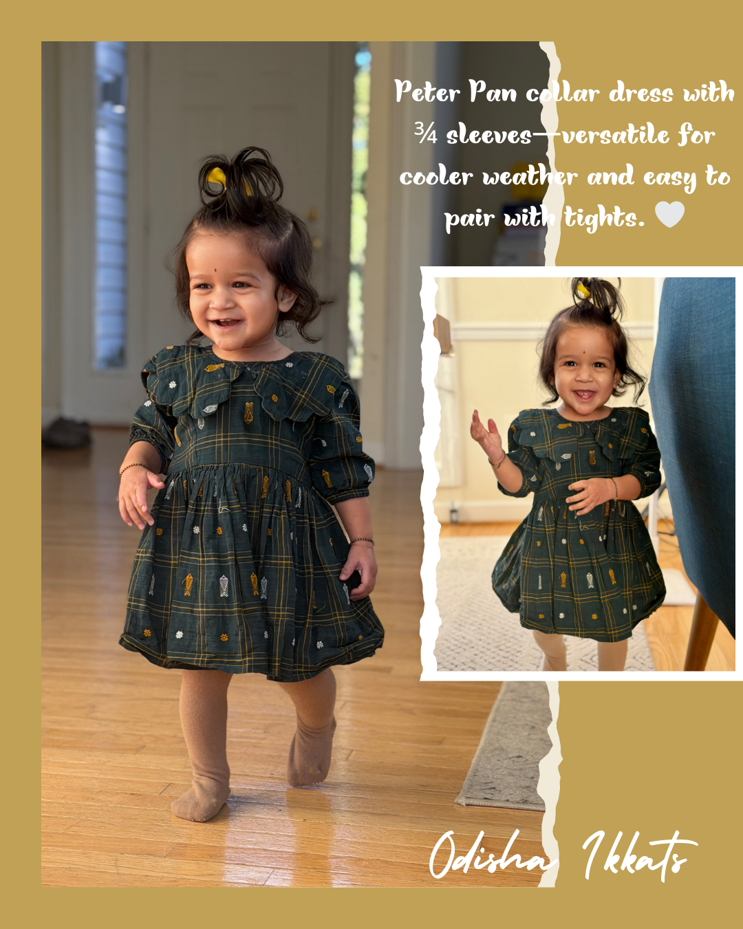 Beautiful Matching Indian Sibling Outfit Ideas for Festivals & Special Occasions- Indian dress designs, Ikkat print dress by Top US Mom Blogger Dreaming Loud