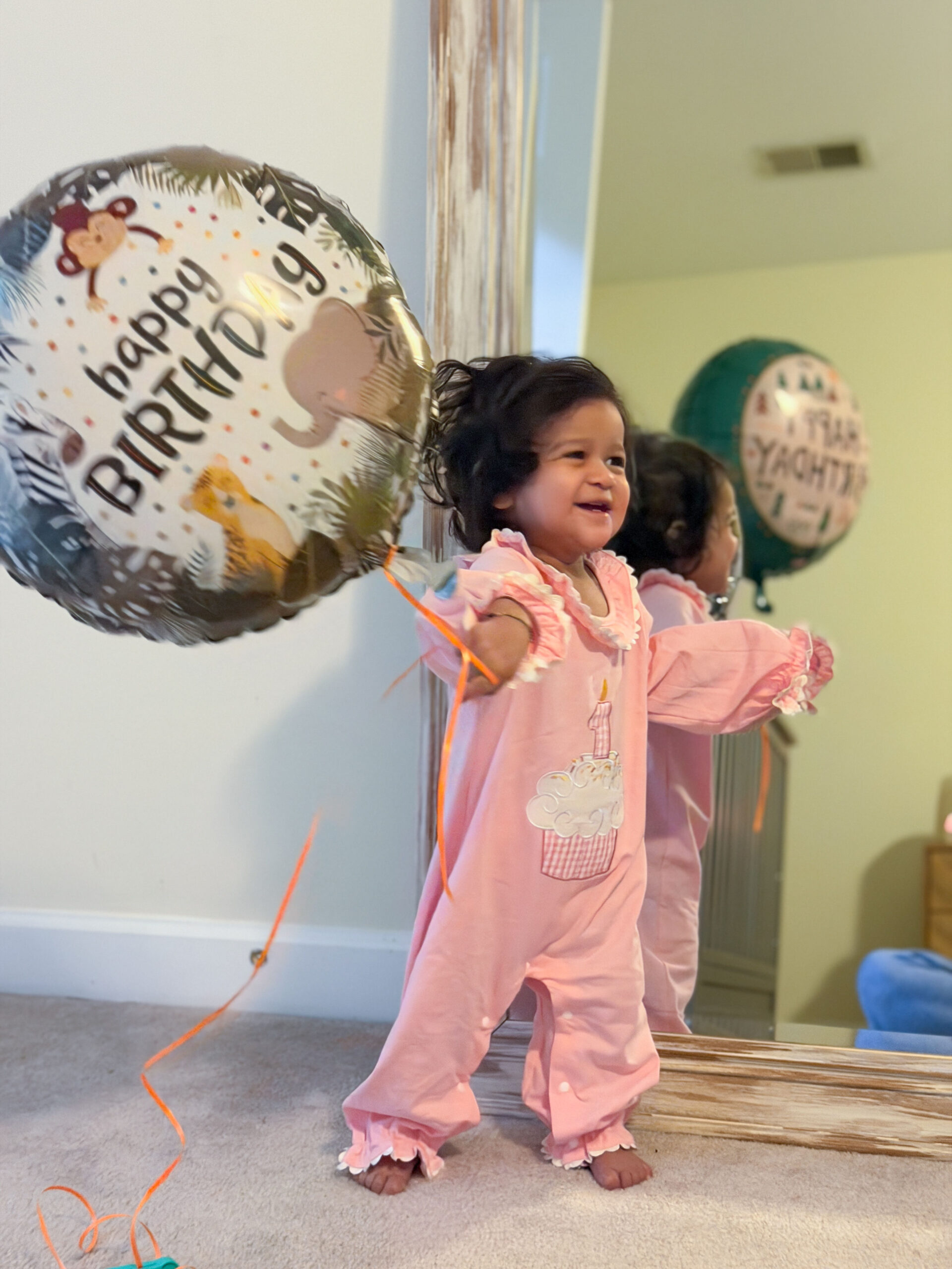 The Cutest First Birthday Dresses-bbay girl first birthday pajamas by Top US Mom Blogger Dreaming Loud