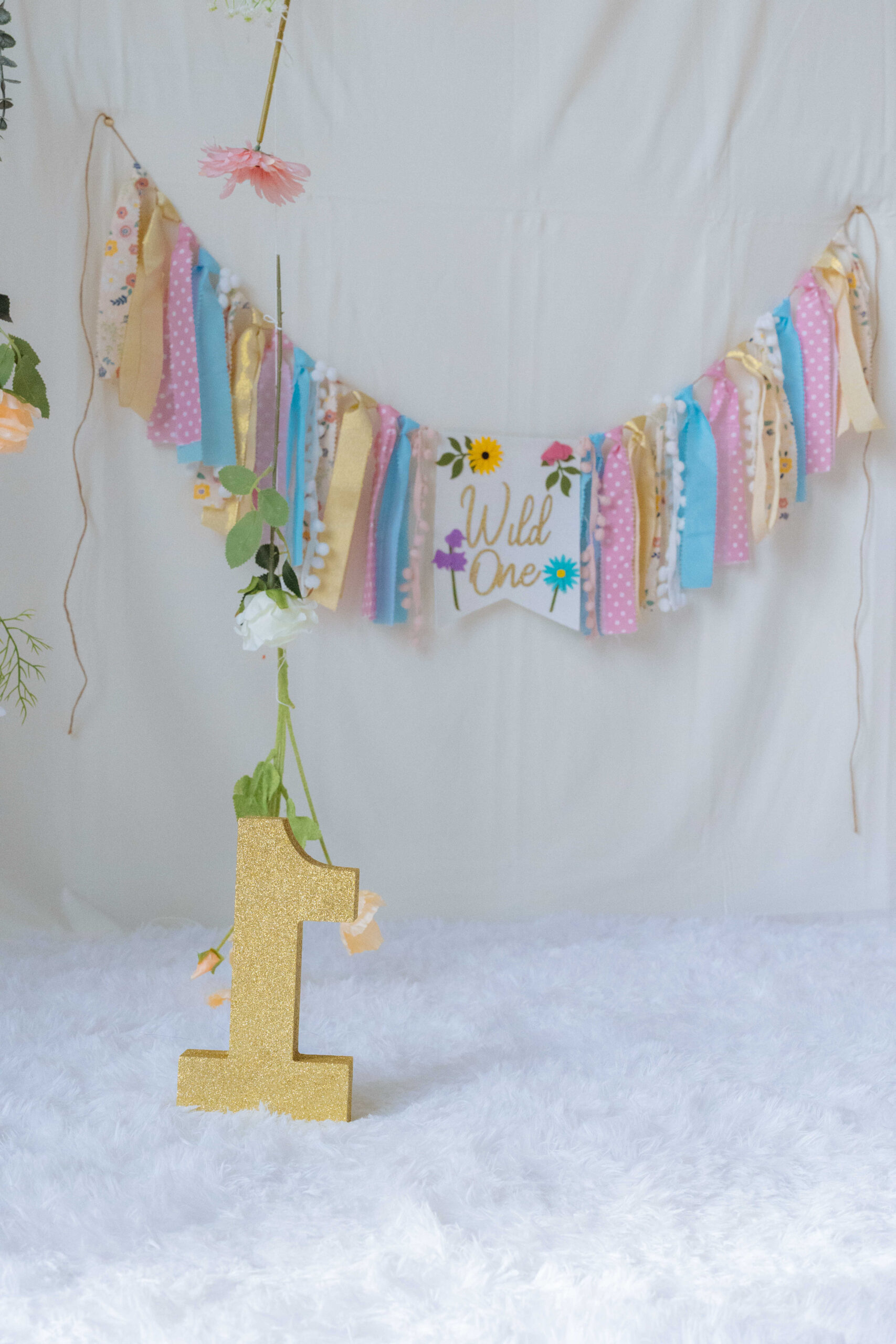 Wildflower First Birthday-Simple DIY Decor Ideas For Cakesmash by Top US Mom Blogger Dreaming Loud