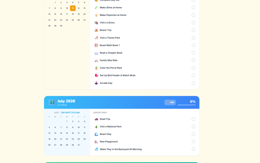 I Built My Kid a Summer Activity Checklist App (Using AI) – And It Actually Works