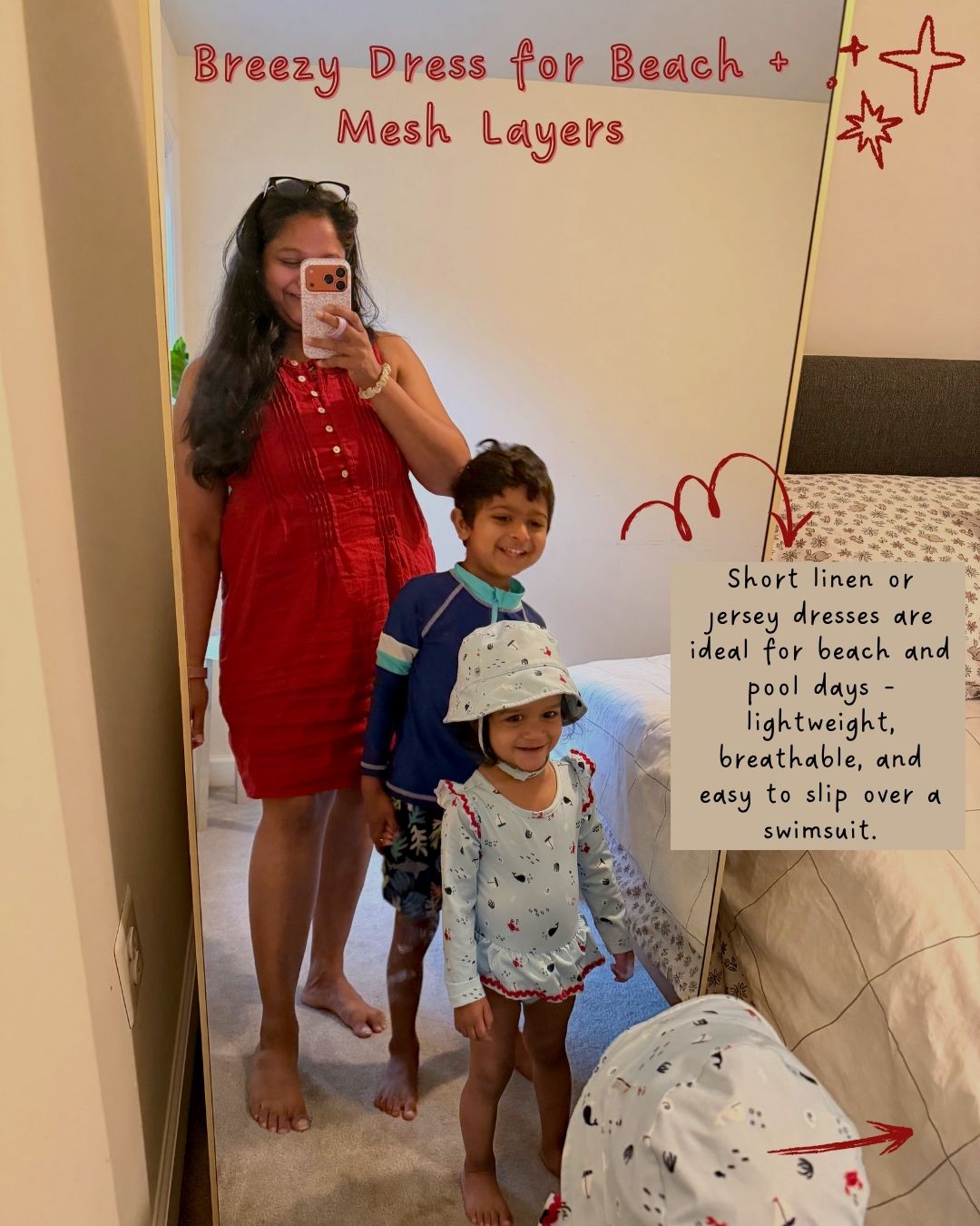 Practical Mom Summer Vacation Outfit Formulas- Quince Swing linen dress by Top US Mom Blogger Dreaming Loud