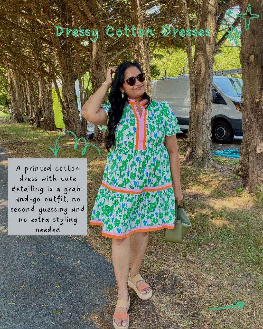 Practical Mom Summer Vacation Outfit Formulas- Wearing Amazon Cotton Dress by Top US Mom Blogger Dreaming Loud