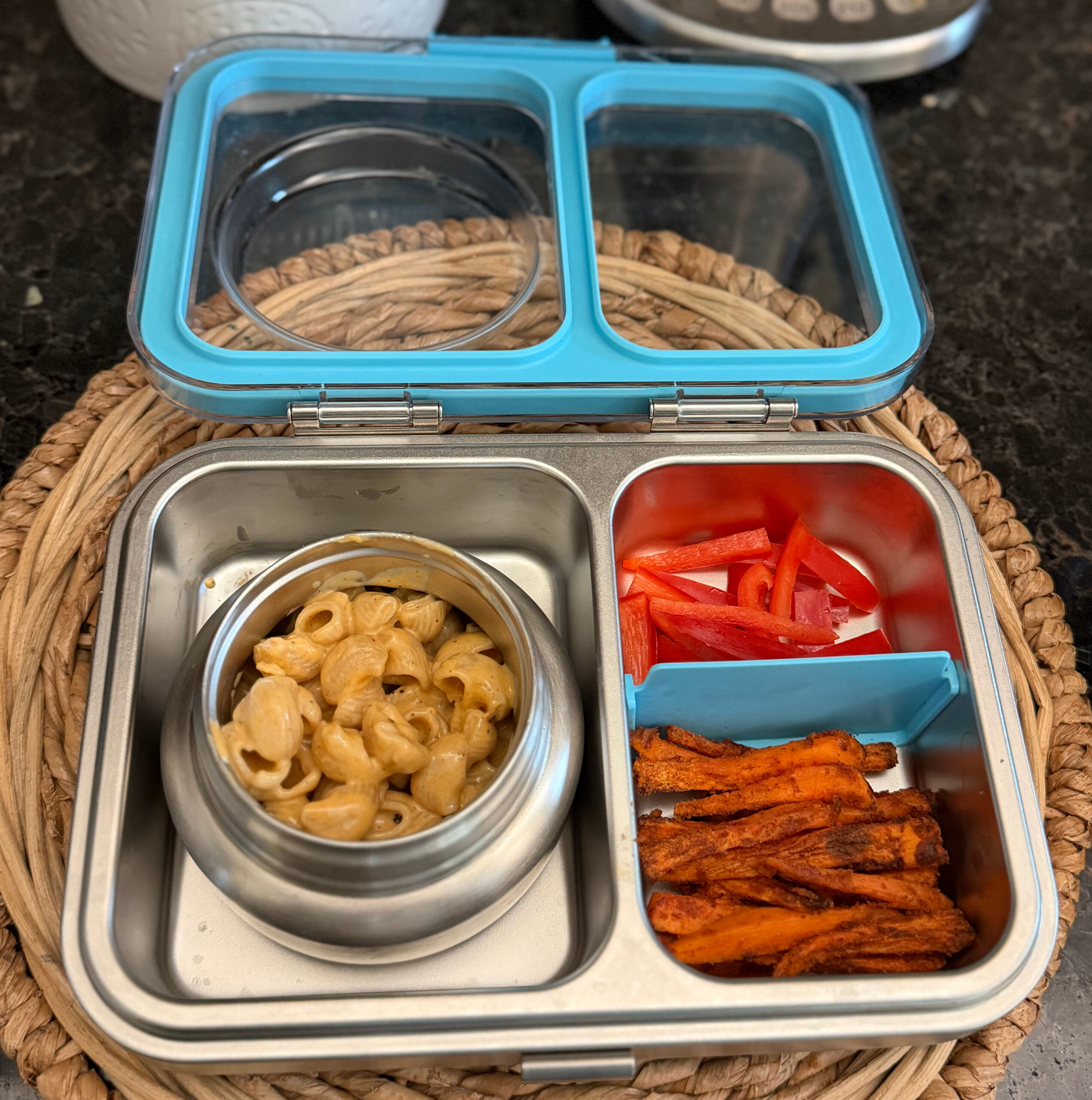 Kids Lunchbox Ideas_ Butter Sautéed Pasta & Sweet Potato Fries Recipe by Top US Mom Blogger Dreaming Loud